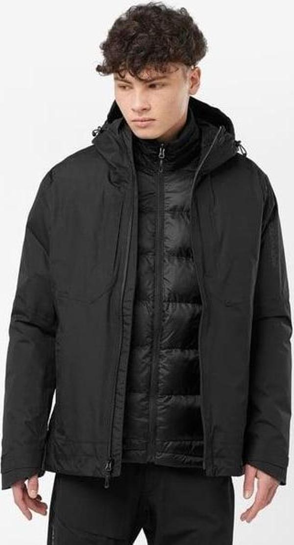 Salomon LC2104900 Patroller 3IN1 Down JKT M Deep Black Erkek Outdoor Ceket - Image 1