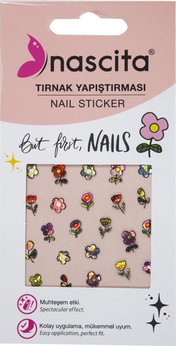 Nascita Çiçek Desenli Tırnak Stickerı - 31 - Image 1