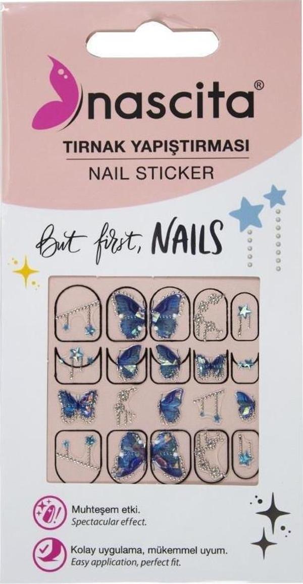 Nascita Işıltılı Yıldız Desenli Tırnak Stickerı - 32 - Image 1