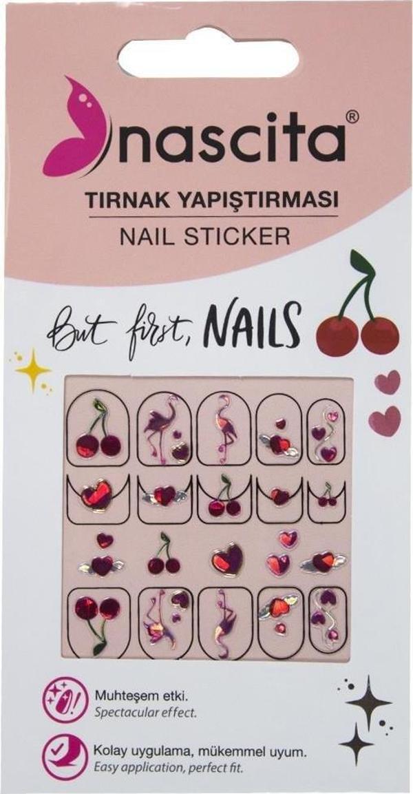 Nascita Kiraz Desenli Tırnak Stickerı - 30 - Image 1