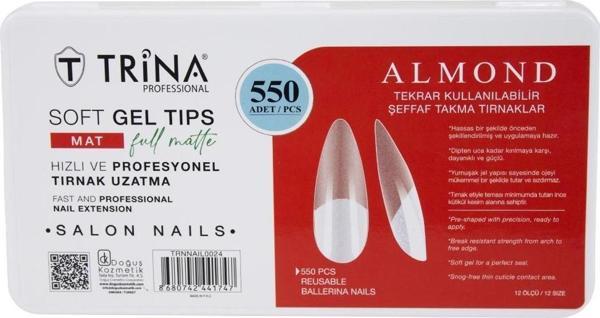 Trina Soft Jel Takma Tırnak - Ballerina (Full Mat) 550' Li - 24 - Image 1