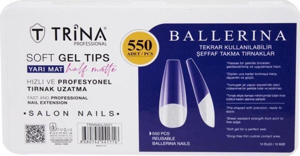 Trina Soft Jel Takma Tırnak - Ballerina (Yarı Mat) 550' Li - 21 - Image 1