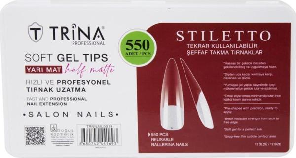 Trina Soft Jel Takma Tırnak -Stilletto (Yarı Mat) 550' Li - 19 - Image 1