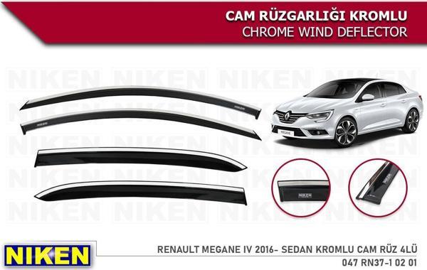 RENAULT MEGANE 4 SEDAN 2016 2017 2018 2019 2020 MODEL KROMLU CAM RÜZGARLIĞI  - Image 1