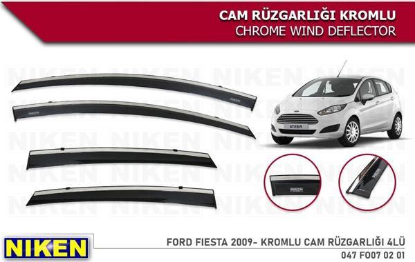 FORD FİESTA 2009 2010 2011 2012 2013 2014 2015 2016 2017 MODEL NİKEN KROMLU CAM RÜZGARLIĞI - Image 1