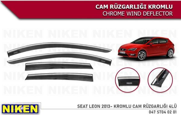 SEAT LEON 2013 2014 2015 2016 2017 2018 20019 2020 MODEL KROMLU CAM RÜZGARLIĞ - Image 1