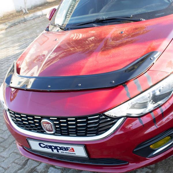 4mm 1.kalite Fiat Egea 2015 YILI SONRASI Ön Kaput Koruyucu Rüzgarlığı CAPPAFE 30290615 4 *c7  2* - Image 1
