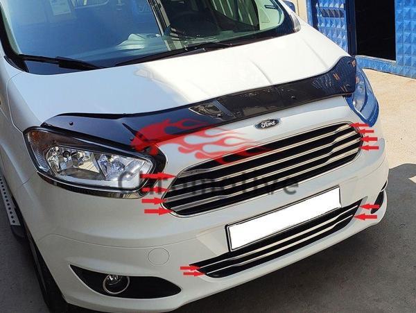 FORD COURİER 2014 2015 2016 2017 6 PARÇA ÖN PANJUR KROM P.ÇLK - Image 1