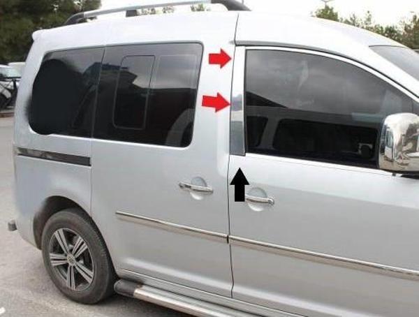 VOLKSWAGEN CADDY KAPI DİREĞİ KROM 2 PARÇA 10-14 AKTİF - Image 1