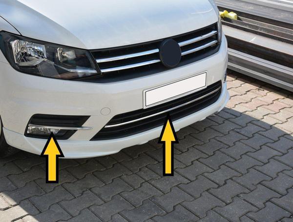 CADDY 15+ ÖN TAMPON ÇİTASI 3 PARÇA KROM - Image 1
