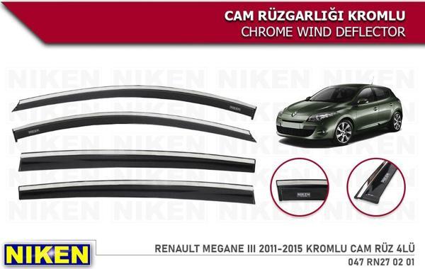 MEGANE 3 2011 2015 KROMLU CAM RÜZGARLIĞI NİKEN - Image 1
