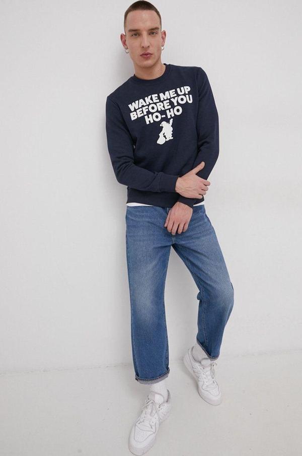 Jack&Jones ERKEK SWEATSHIRT 12198356-NAVY - Image 1