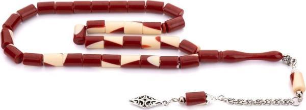 Kesme Tane Tek Koza Püsküllü Bordo Bilardo Tesbih - Image 1