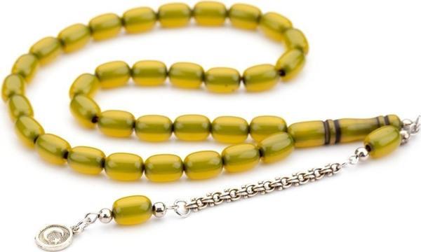 Yeşili En Güzeli Kapsül Güzel Çekimli Toz Kehribar Tesbih - Image 1