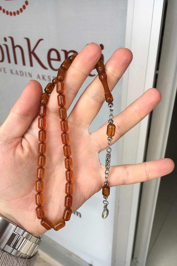 Kapsül Tane Güzel Çekimli Gold Sarı Erkek İçin Tesbih - Image 1
