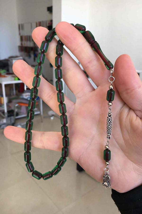 Kapsül Tane Petrol Yeşili Erkek İçin Tesbih - Image 1