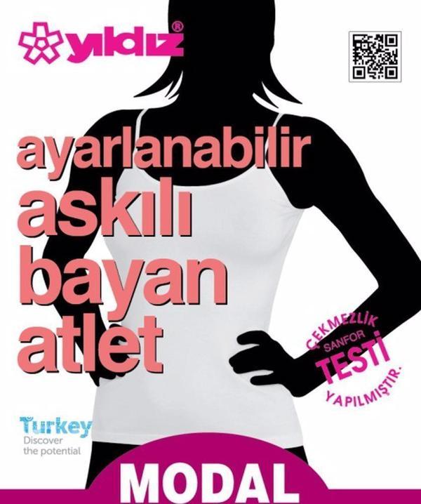 Yıldız Bayan Ayarlanabilen Askılı Atlet Modal Renk Seçenekli - Image 1