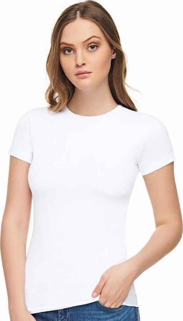 6'Lı TUTKU ELİT 2202 Sıfır Yaka Kadın Tişört - Image 1