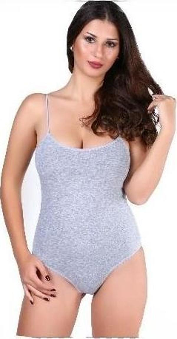 3 Adet TUTKU 0148 Likralı İp Askılı Çıtçıtlı Body - Image 1