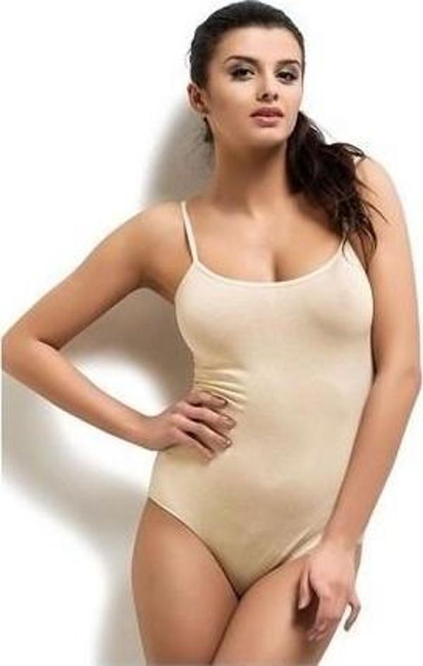 3 Adet TUTKU 0148 Likralı İp Askılı Çıtçıtlı Body - Image 1