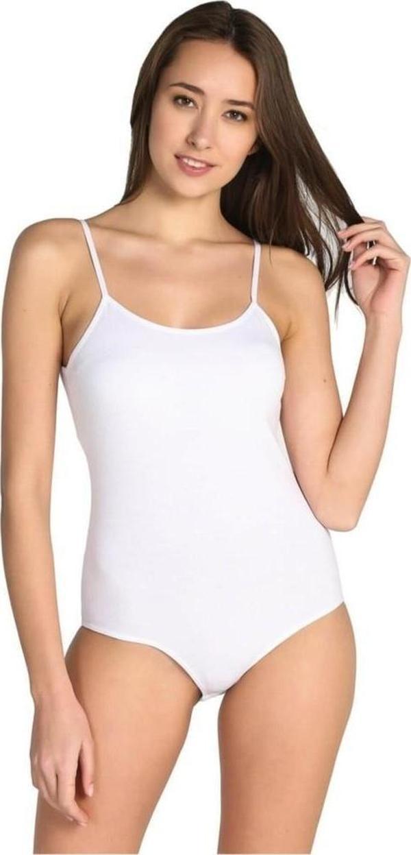 3 Adet TUTKU 0148 Likralı İp Askılı Çıtçıtlı Body - Image 1