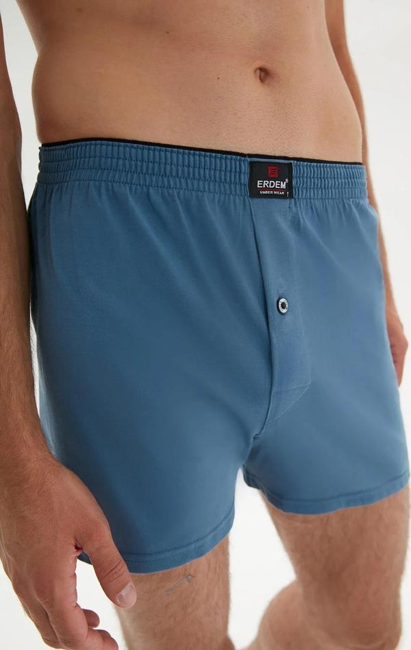 Erdem Erkek Penye Düz Renk Boxer 1400 - 6 Adet - Image 1