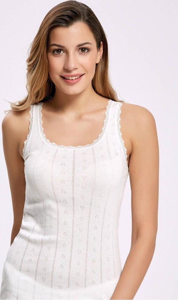 İlke Kadın Geniş Askılı Jakarlı (Transferli Rİbana) Atlet 224 - 6 Adet - Image 1