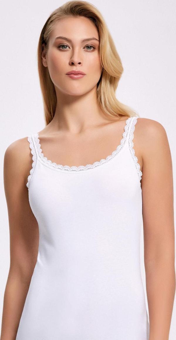 İlke Kadın Likralı Askısı Dantelli Atlet 2211 - 3 Adet - Image 1