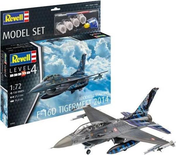 Revell 1/72 Maket Uçak F-16D Tigermeet 2014 Boyalı Set N:63844 - Image 1
