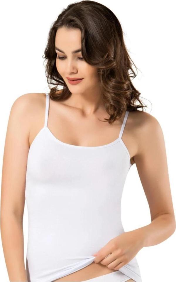 Namaldı Kadın Likralı İp Askılı Atlet 296 - 3 Adet  - Image 1