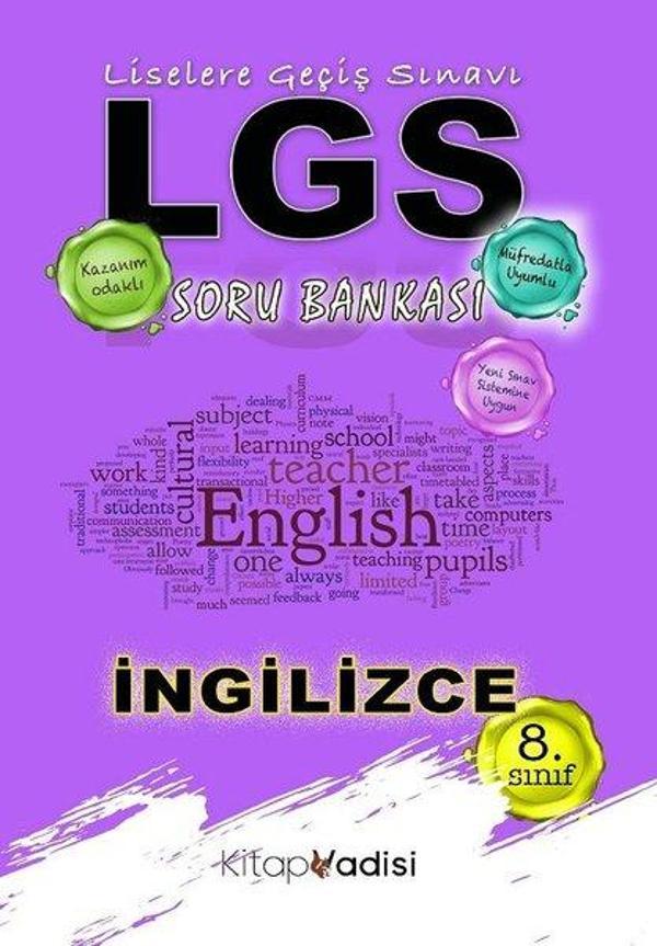 8. Sınıf İngilizce LGS Soru Bankası - Kitap Vadisi Yayınları - Image 1