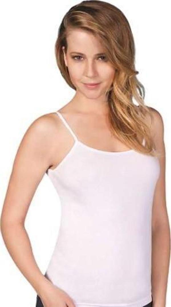 3 Adet Berrak 2016 -2036 Kadın Ribana İp Askılı Renkli Atlet %100 Pamuk - Image 1