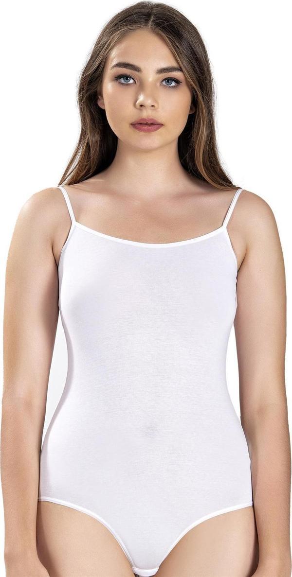 Jiber Kadın İp Askılı Kancalı Likralı Body 502 - 9 Adet - Image 1