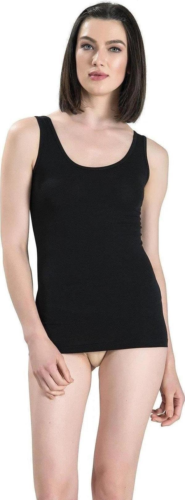 Jiber Kadın Likralı Geniş Askılı Atlet 528 - 9 Adet - Image 1