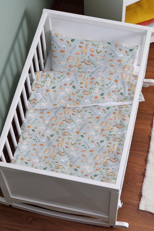 Organik Anne Yanı Nevresim Takımı (60x100) - Doğanın Minik Sesleri - Image 1