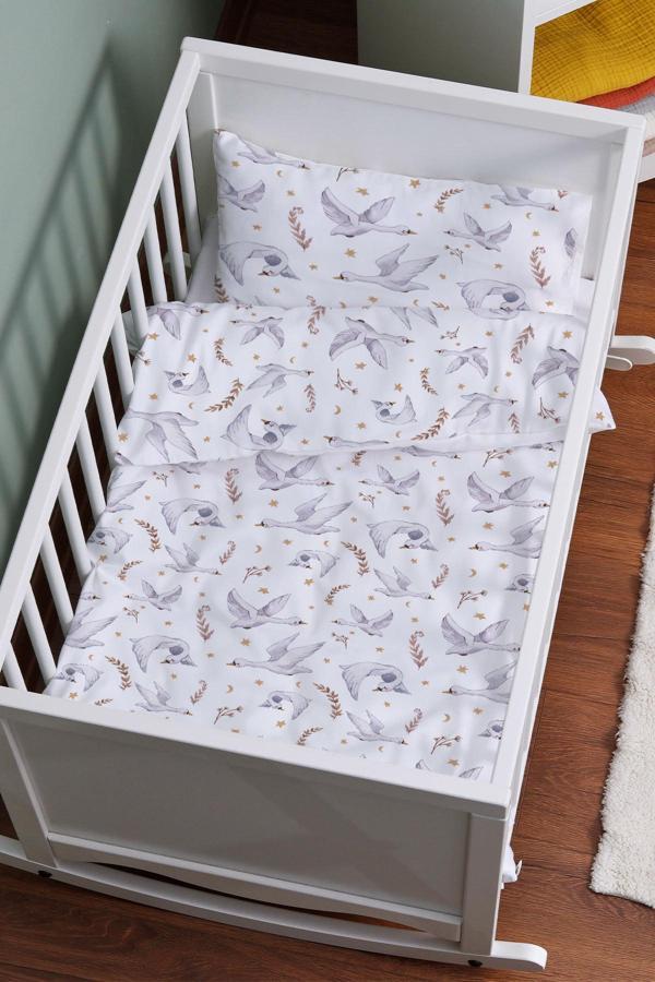 Organik Anne Yanı Nevresim Takımı (60x100) - Kuğu Dansı - Image 1