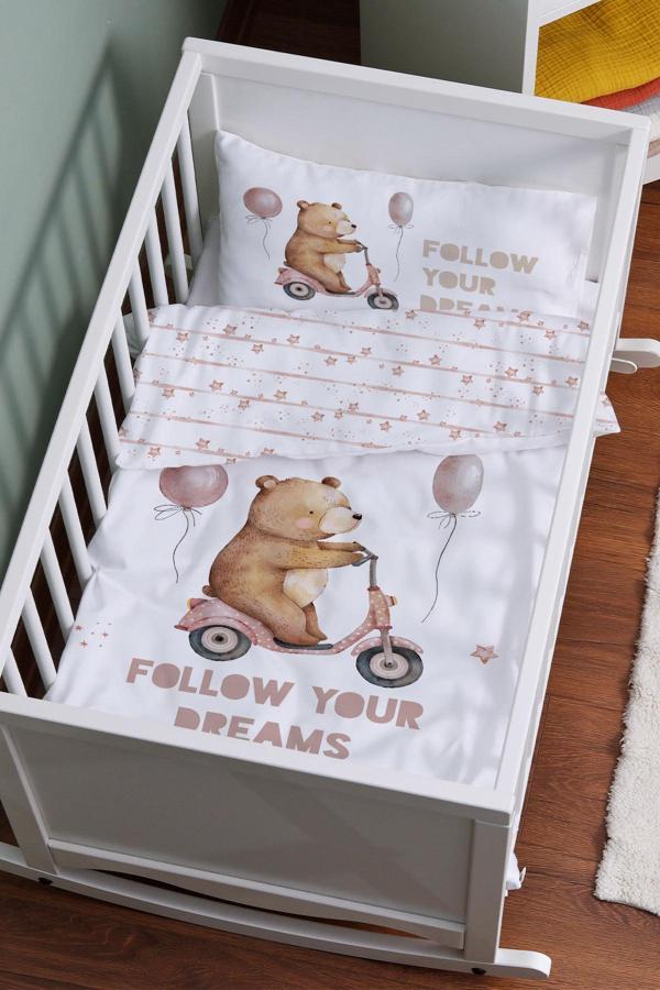 Organik Anne Yanı Nevresim Takımı (60x100) - Minik Gezgin - Image 1