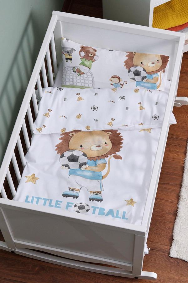 Organik Anne Yanı Nevresim Takımı (60x100) - Şampiyon Minik Aslan - Image 1