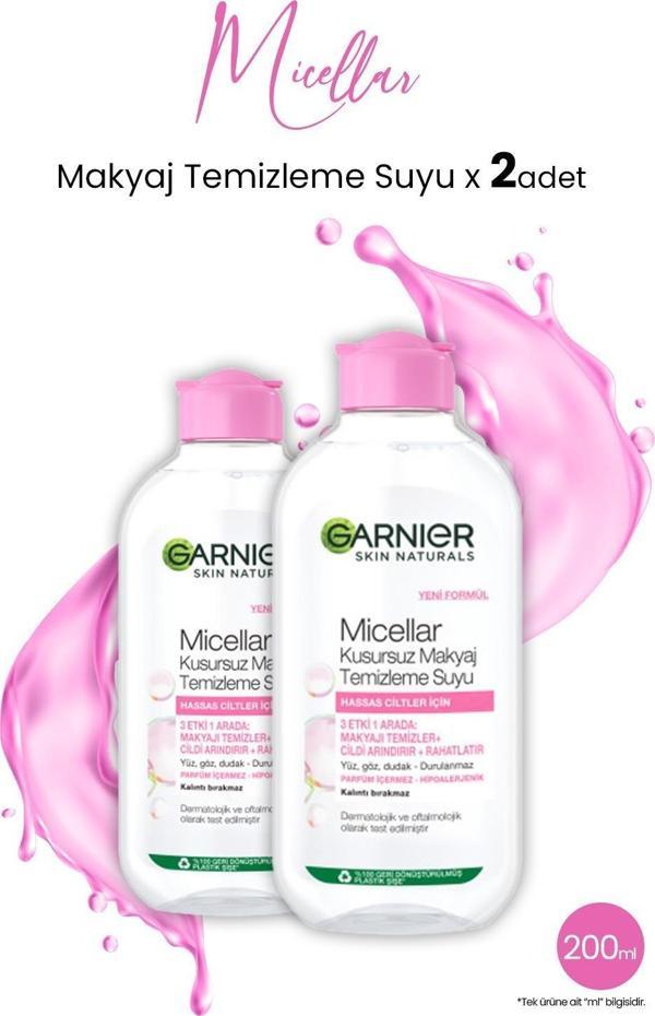 Garnier Micellar Kusursuz Makyaj Temizleme Suyu 200 ml x 2 Adet - Image 1