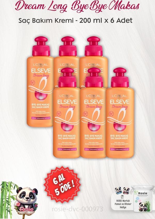 6 AL 5 ÖDE Elseve Dream Long Saç Bakım Kremi Bye Bye Makas 200 ml ve ROSIE - Image 1