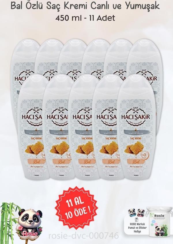 11 AL 10 ÖDE Hacı Şakir Bal Saç Kremi Canlı Ve Yumuşak Saçlar 450 ml ve ROSIE - Image 1
