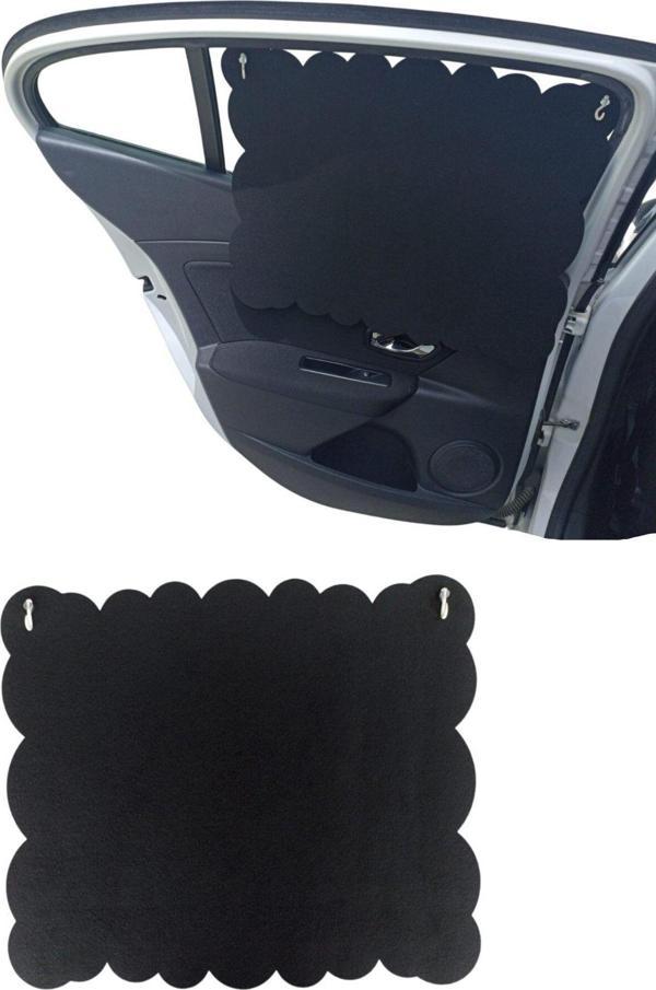 Next Craft Oto Güneşlik Perdesi Yan Cam Araç Perdesi Arka Koltuk Emzirme Örtüsü Keçe Vantuzlu Tutucaklı 1 Adet - Image 1