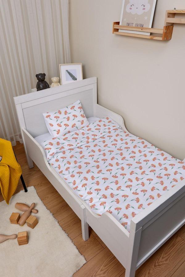 Organik Çarşaflı Park Yatak Nevresim Takımı (80x120) - Doğa Sevgisi - Image 1