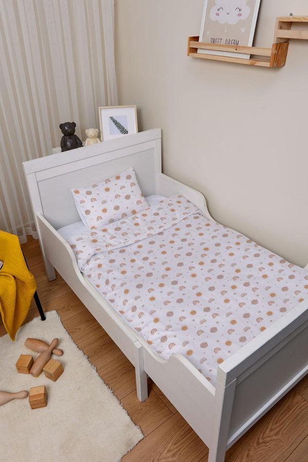 Organik Çarşaflı Park Yatak Nevresim Takımı (80x120) - Güneşli Günler - Image 1