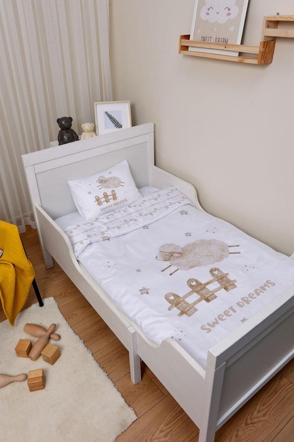 Organik Park Yatak Nevresim Takımı (80x120) - Mışıl Mışıl Kuzucuk - Image 1