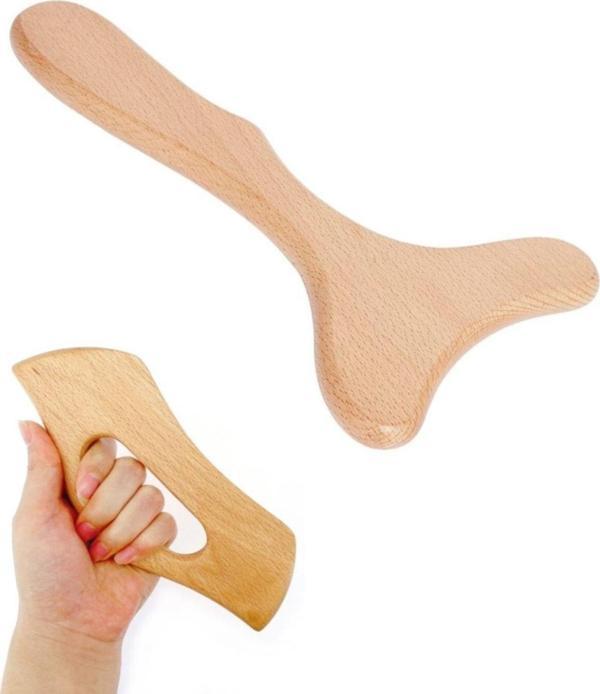 Next Craft Masaj Aleti Doğal Ahşap El Yapımı 2'Li Set Selülit Ve Tüm Vücut Için - Image 1