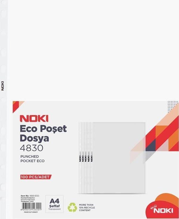 Noki Poşet Dosya Eco A4 100 lü 5 Paket - Image 1