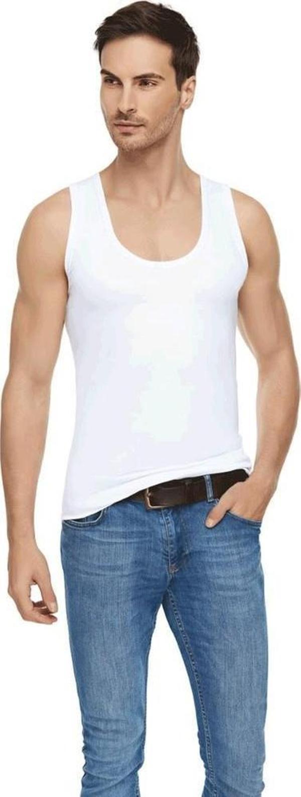 3'Lü TUTKU ELİT 1201 Modal Elastan Erkek Atlet - Image 1