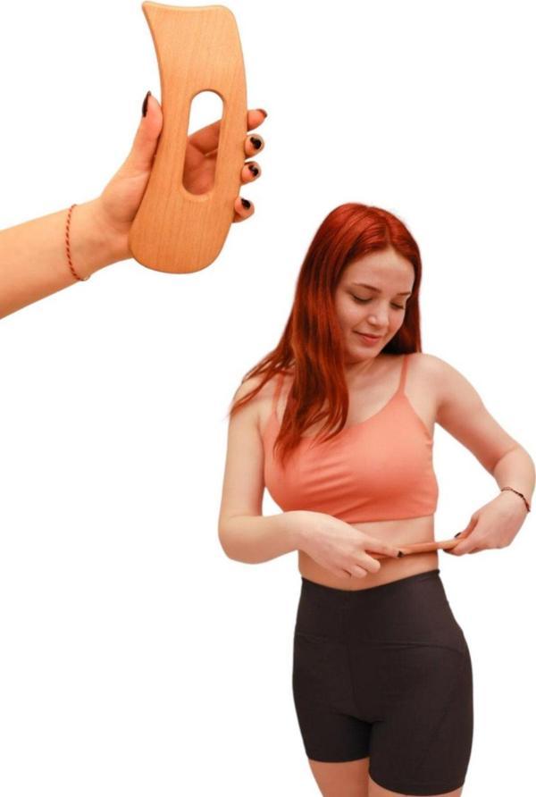 Wi-Fro Selülit Giderici Ahşap Masaj Aleti Ve Akapunktur El Yapımı Lenf Drenaj % 100 Doğal - Image 1