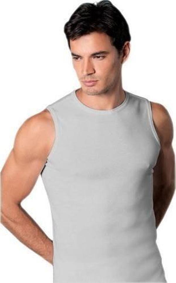 Anıt 1108 Ribana Erkek Sıfır Kol Sıfır Yaka Atlet Renkli 3'Lü  - Image 1